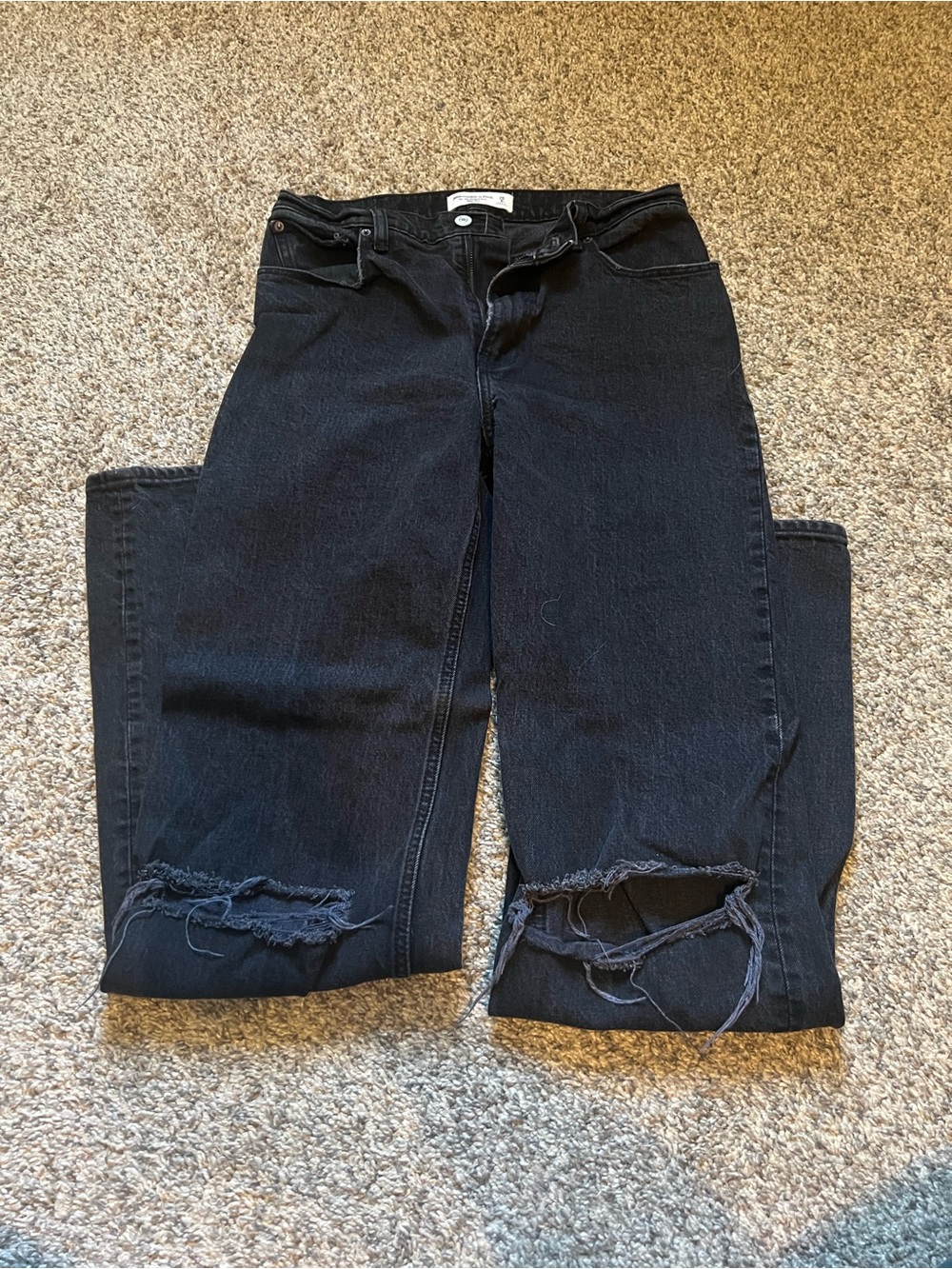 Abercrombie Black Distressed Women's Jeans